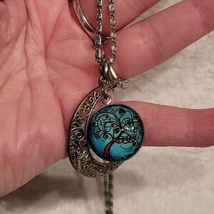 Sterling silver cresent necklace